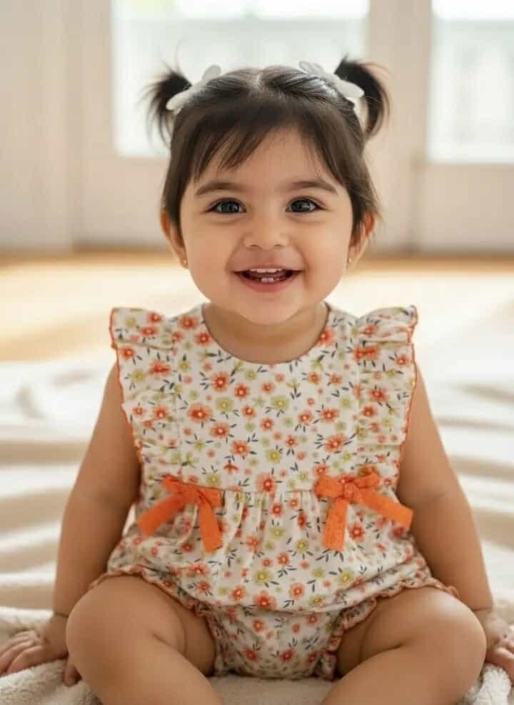 Floral Print Cotton Frock