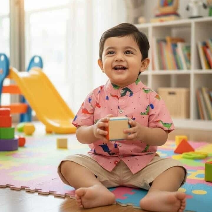 Animal print pink cotton shirt with pant