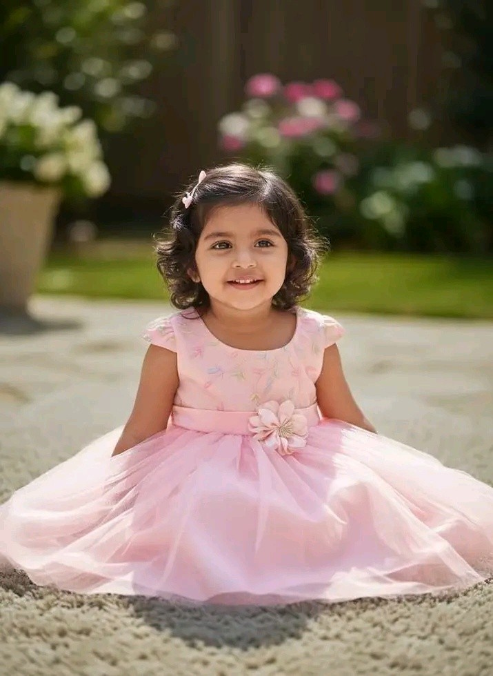 Light Pink Girls Party Frock