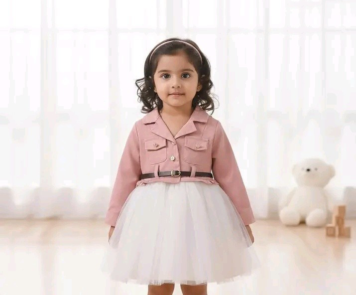 Pink  Color full sleeve Frock 